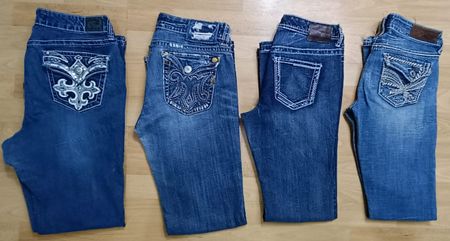 G0167 Y2K Embellished Women's Flared Jeans-15 pieces