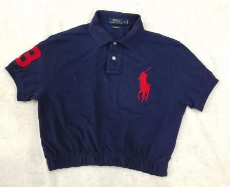 CR3828 Upcycled Polo Crop Tops - 8 Stück