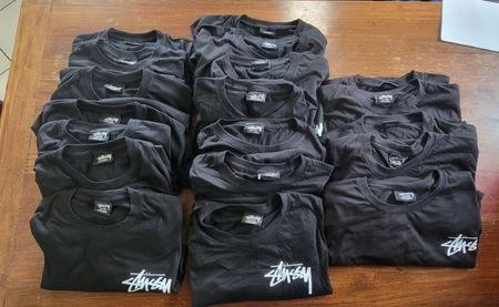 Stussy Rework Style Black signature tees 20 pcs