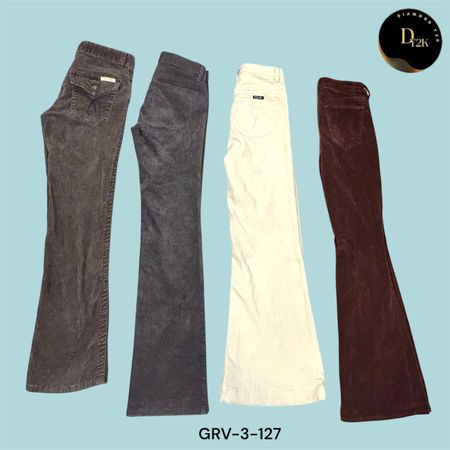 Aesthetic Y2K Corduroy Pants – Trendy Loose-Fit Streetwear (GRV-3-127)