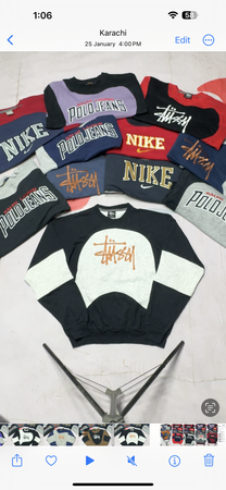 Stussy Rework Style Sweatshirts