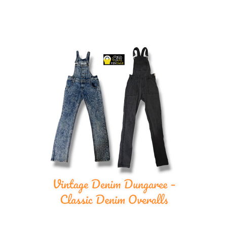 Vintage Denim Dungaree – Classic Denim Overalls