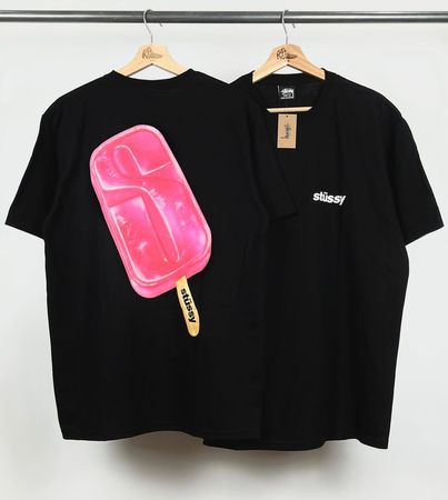 Stussy Rework Style Black Popsicle Tees 20 pcs
