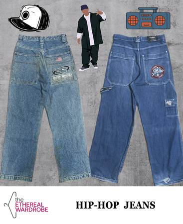 Hiphop Jeans 10pcs Including Fubu, Southpole, Karl Kani, Phat Farm, Pelle Pelle and others