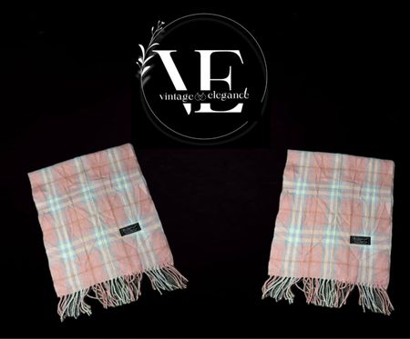 Burberry-Schals (Hellrosa & Hellblau) 7 Stk.