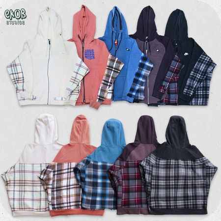 Hoodie in Patchwork Nike Riciclati