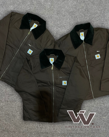 Carhartt rework style Brown detroit jacket-20-28325