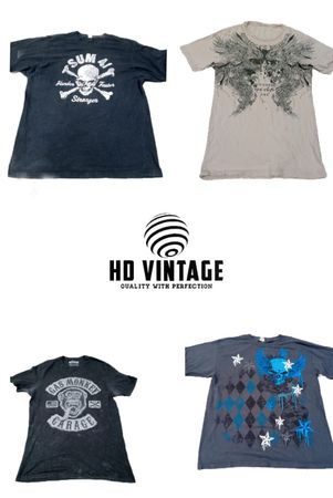HD747 Skull and Gothic Tees - 16 pcs