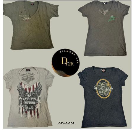 Ride in Style – Oversized Y2K Gray Harley T-Shirt (GRV-3-254)