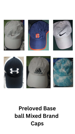 ミックスブランド野球帽 - Nike、Adidas、Pumaなど | 大量ロット（150個） | 環境に優しくスタイリッシュ