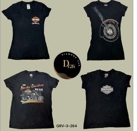 Bold Black Harley T-Shirt – Y2K-Inspired Design for the Modern Rider (GRV-3-264)