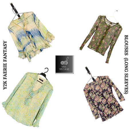 Y2K FAERIE FANTASY BLOUSE - 09 PCS (LONG SLEEVES)