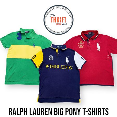 T888 Ralph Lauren Big Pony Camisetas 12 piezas