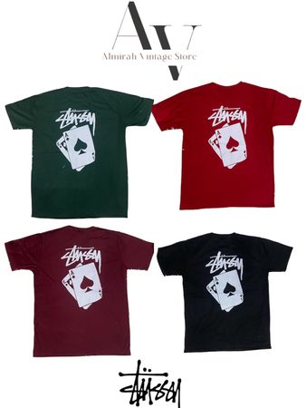 Stussy poker card T shirts (rework style)