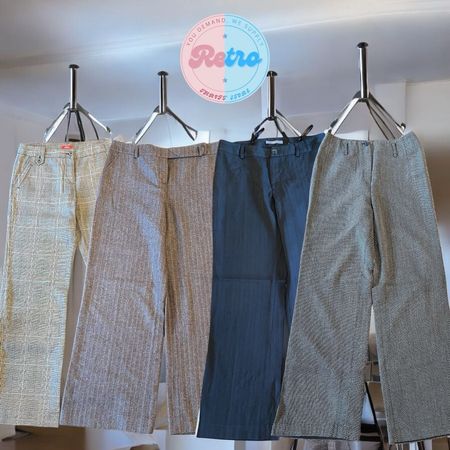 Y2K Oficina Mujeres Usan Pantalones: 8 Pcs