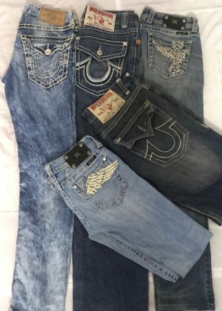 True religion & miss me jeans 5pcs