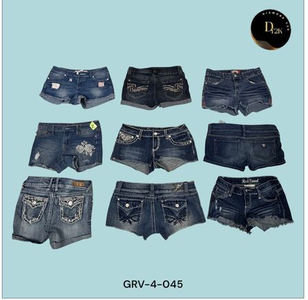 Cute Y2K Denim Skirt | 2000s Mini Skirt for E-Girl/Retro Looks (GRV-4-045)