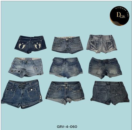 Shorts de Mezclilla Vintage Y2K – Un Renacimiento de los 2000 (GRV-4-060)