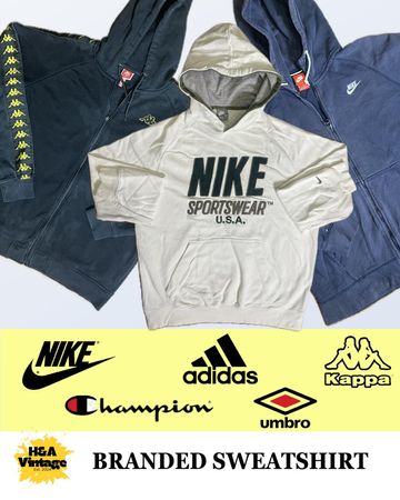 Sweatshirts de marque incluant Nike, Adidas, Puma