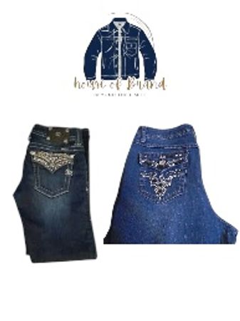 Rhinestone flare jeans 50 pieces
