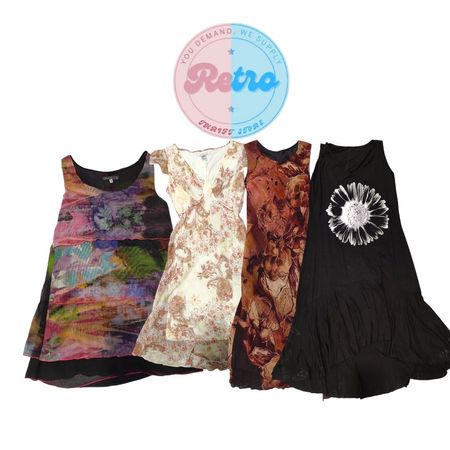 Y2K Casual Sleeveless Dresses: 10 Pcs