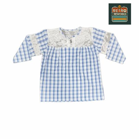 SS25 Upcycled Lace Smock Top