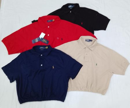 Upcycled Polo Crop Tops - 25 Stück