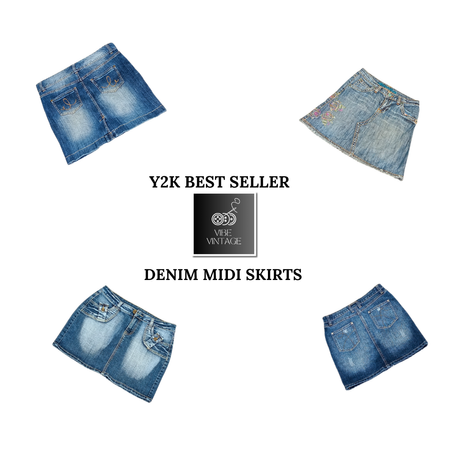 GONNE MINI IN DENIM Y2K