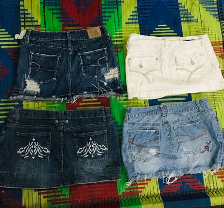 Denim Mini Skirts