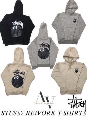 Stussy 8 ball style hoodies (rework style)