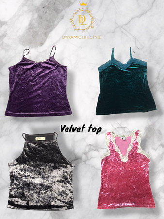 Tops en velours modernes 50 pièces
