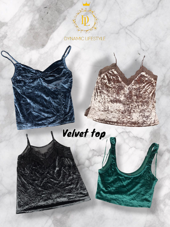 Tops en velours élégants 60 pièces