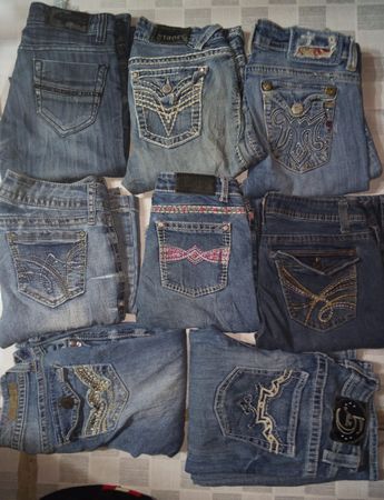 VIGOSS UND ANDERE MIX-MARKEN DAMENBEKLEIDUNG JEANS GESAMT 10 STÜCKE (ID 433)