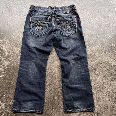 ロックリバイバル ストレート バギージーンズ