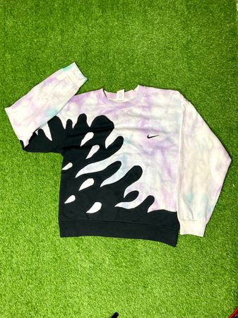 Rework flame Patchwork Sweatshirts