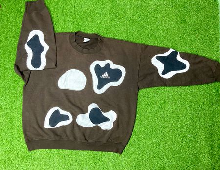 Sweatshirt Authentique Adidas Patchwork Rework