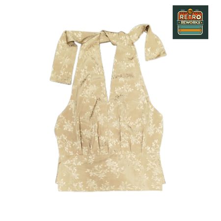 Ss25 Upcycled SATIN NECK Halter Top