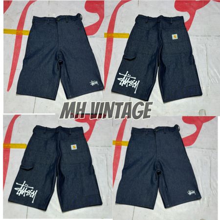 Carhartt X Stussy Estilo Rework Short Preto