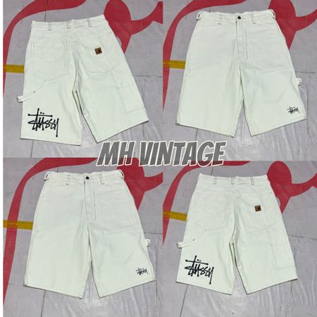 Carhartt X Stussy Short Rework Style couleur blanche