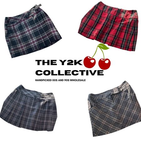 Y2K European IT Girl Tartan and Unique Skirts Mix
