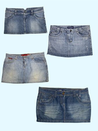 Denim Daze: Y2K Mini Skirt Revival (TS-457)