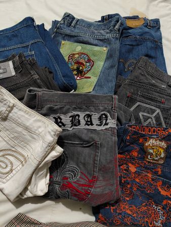 Jeans de hip hop y shorts 8 Piezas