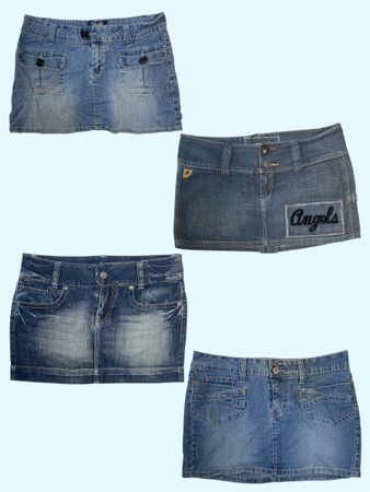 Low Rise Legends: Y2K Denim Mini Skirts (TS-465)