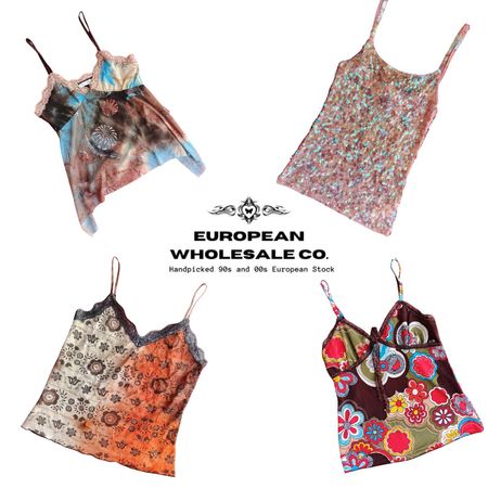 Y2K Euro Party Girl Cami Tops Mix(EWC89)