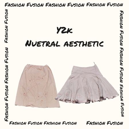 (FF-805) Y2k Neutral Aesthetic Skirts