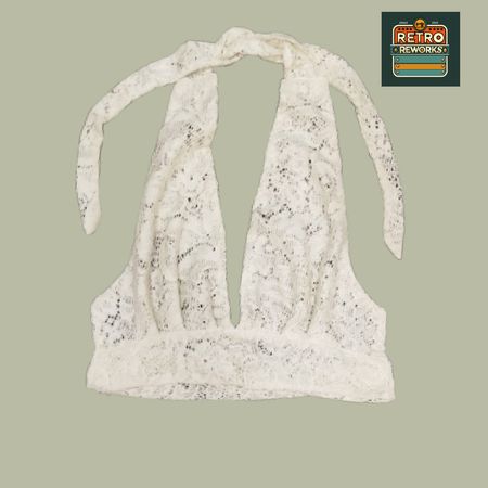 Ss25 Upcycled Neck Halter Top