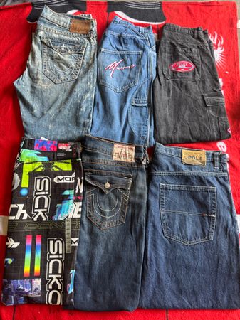 Pantalons hip hop en denim 12 pièces