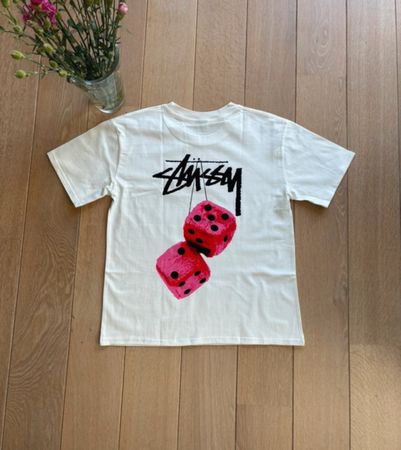 Stussy Rework Style T-shirts Blancs Dés 20 pcs
