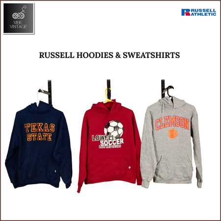 MIX BRANDED SWEATSHIRTS (NIKE, ADIDAS, FILA, CHAMPION, REEBOK,RUSSELL & PUMA)