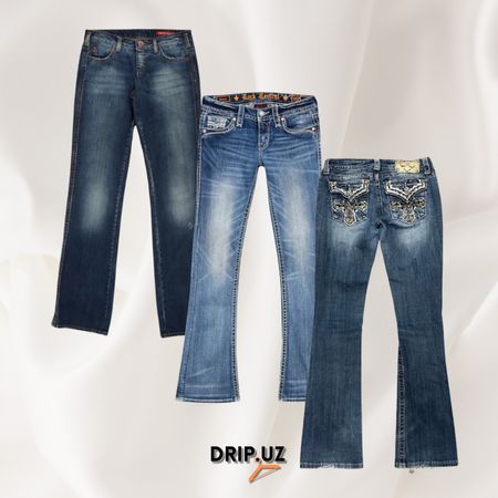 Branded Y2K Jeans -Miss me/True religion/RockRevival Bootcut -Flare -Skinny -Straight  K1704/R10
